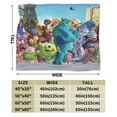 thumbnail image 3 of Monsters Inc Ultra-Soft Micro Fleece Blanket Cozy Blanket Thick Warm Plush Throw Blanket Sofa Cushion 80"X60", 3 of 6