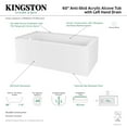 thumbnail image 6 of Aqua Eden VTAP6032L21TS 60-Inch Acrylic Rectangular 2-Wall Corner Alcove Tub, Left Hand Drain in Glossy White, 6 of 9