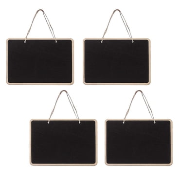 GROWTH TANK 4 Pcs Mini Tableau Noir en Bois Double Face Étiquettes de Tableau Noir 2 2