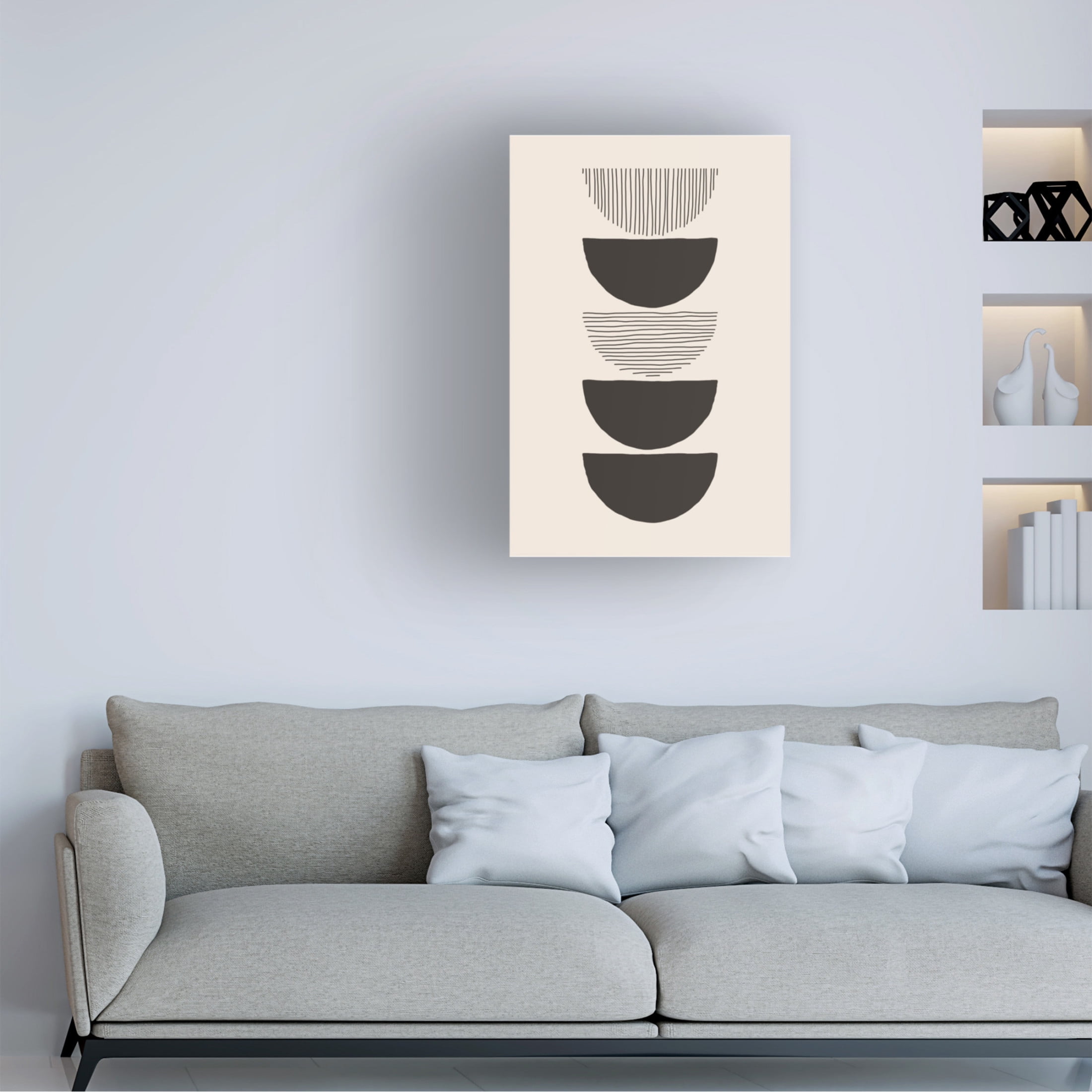 Trademark Fine Art jay stanley  Circles and Lines 1 Canvas Wall Art
