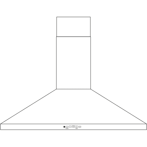 GE JVW5361EJES 36 inch Slate Pyramid Chimney Hood