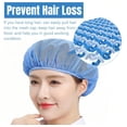 thumbnail image 4 of MANJIAMEI Mesh Waiter Chef Caps 5PCS Unisex Elastic Catering Waitress Hats Restaurant Kitchen Cooking Hats Workshop Hair Net,White, 4 of 5