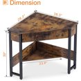 thumbnail image 3 of ODK Bureau d'Angle Moderne Triangle avec Grand Tiroir, Brun Rustique, 3 of 9
