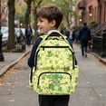 thumbnail image 4 of Yspwyqan School Backpack for Kids Boys, 17" Multi-Pocket Fits 15.6 Laptop, Music Frog Lightweight Bookbag with Front Pocket for Elementary Middle School Supplies, 4 of 7