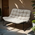 thumbnail image 6 of Crestlive 2-Seater Outdoor Patio Loveseat with Soft Cushions, All-Weather Outdoor Couch Patio Furniture, Beige, 6 of 9