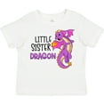 thumbnail image 3 of Inktastic Little Sister Cute Purple Dragon Girls Toddler T-Shirt, 3 of 5