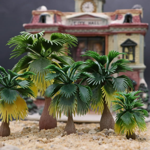 Masteelf 15 Pcs Green Model Tree Landscape Scale Outdoor Train Palm Trees