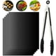 thumbnail image 1 of Tapete para barbacoa, tapete de cocina, tapete de cocina, tapete para barbacoa, antiadherente resistente a altas temperaturas, 40 * 50 cm negro (5 piezas) + clip de silicona para alimentos de 12 pulgadas Rojo Verde, 1 of 5