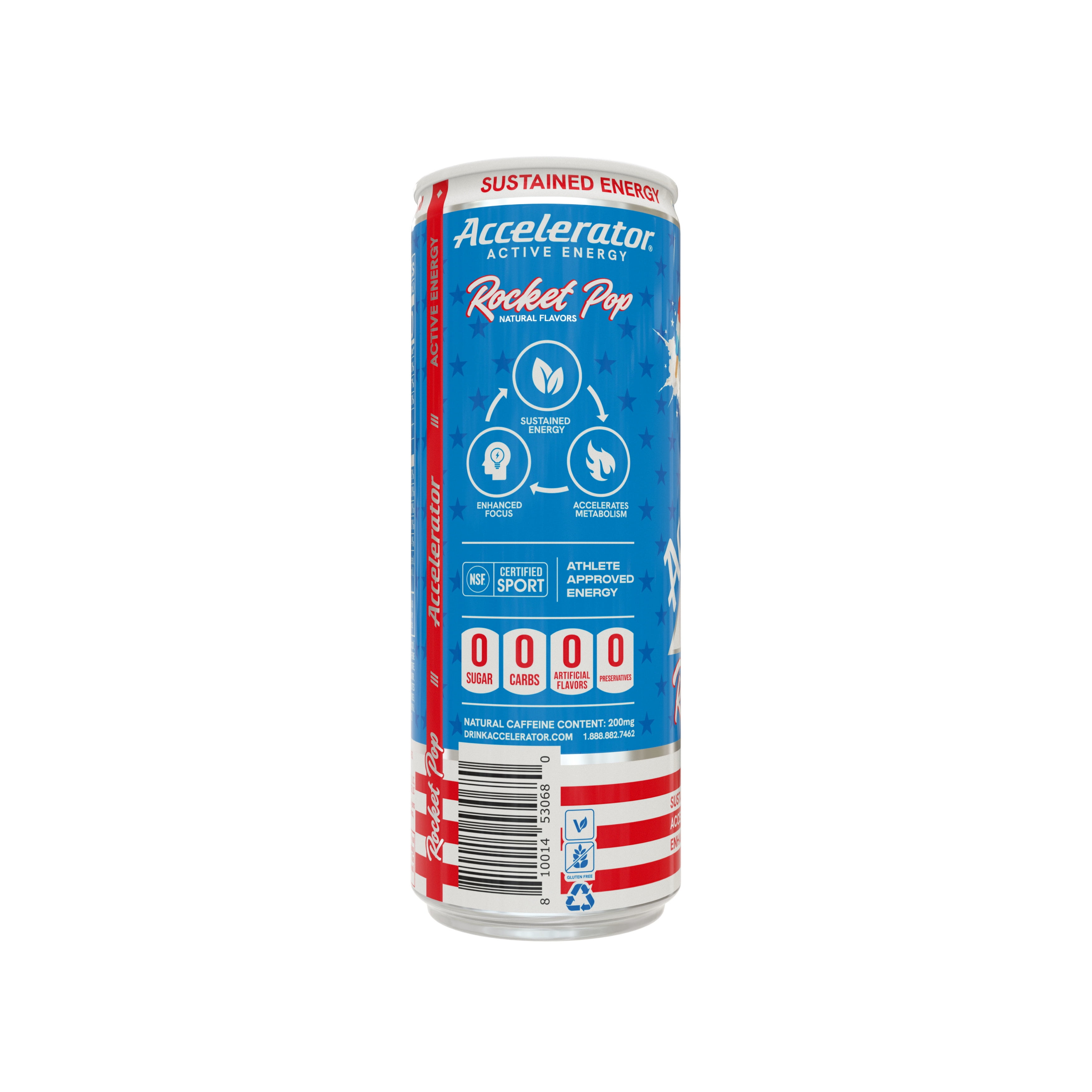 Accelerator Rocket Pop Energy Drink, 12 fl oz can