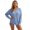 BCE76-Light Blue, variant on Sweaters For Women Off Shoulder V Neck Knitted Knit Ripped Loose Long Sleeve Base Winter Fall Crop Sweater Top Royal Blue 3XL
