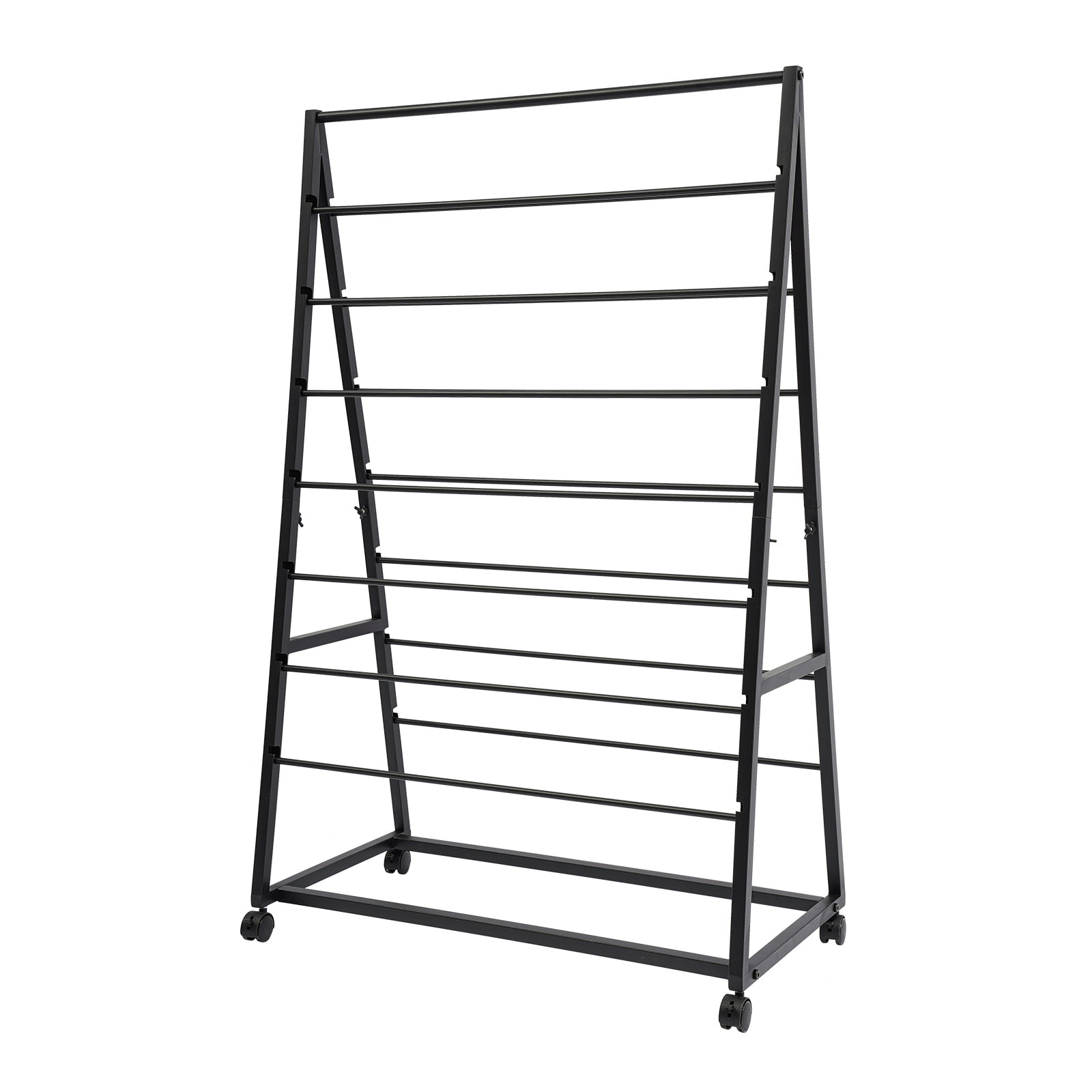 Ribbon Display Organizer with Wheels, Ribbon Holder Organizer Rack, Ribbon Storage Organizer Black 31.5*15.7*49.2in