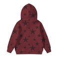 thumbnail image 3 of FAOWME Sweat à Capuche Imprimé à Manches Longues pour Filles Chandail Rouge Brique 9-10 Ans, 3 of 4