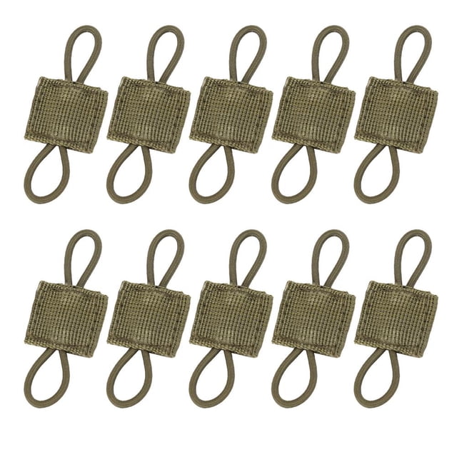 bolsa al aire libre 10 Uds Clip de soporte correa elástica portátil para chalecos mochilas bolsas (verde militar) FLhrweasw Nuevo