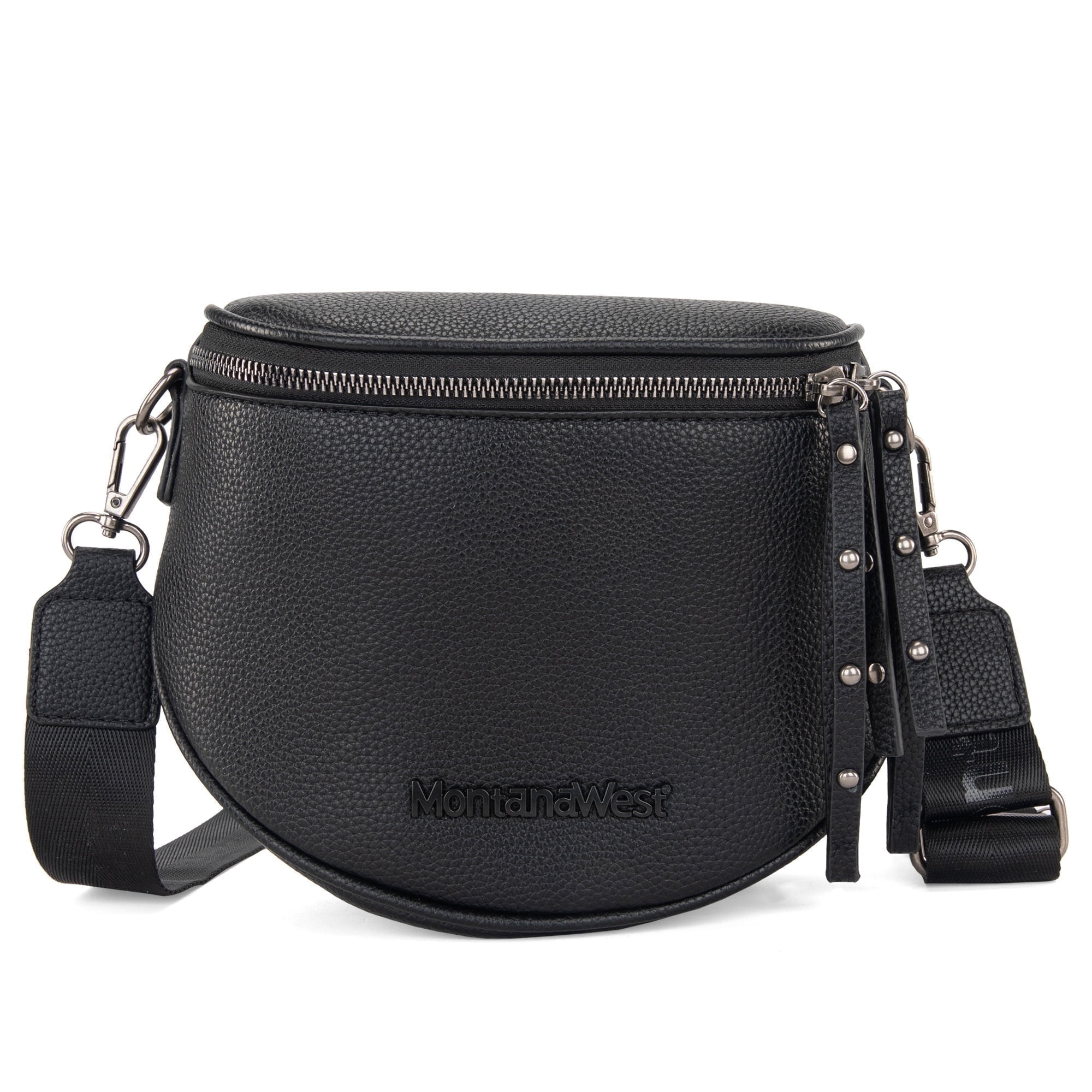 Montana West Crossbody Bags Bum Bag for Women Large Sling Bag with Adjustable Strap and Coin Purse, Black