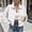 White, variant on QIYAGBSA Corduroy Jacket for Women Soft Turn Down Lapel Collar Button Down Long Sleeve Drop Shoulder Fall Casual Outerwear Lightweight (Gray, 2XL)
