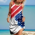 thumbnail image 4 of WILLBEST Robe avec S Femmes Robe d'Été de Plage Sans Manches Imprimée Décontractée Bord de Mer Mini Robe, 4 of 5