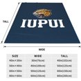 thumbnail image 5 of Iupui Jaguars Blanket Large Luxury Fleece Soft Anti-Static Anti-Pilling Flannel Bed Blanket, 5 of 6