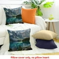 thumbnail image 4 of FCXZI Home Decor Throw Pillows Cover Mountain Lake Forest Theme for Home Sofa Couch - Set of 1, 100% Linen, Various Sizes 24x24in, 4 of 5