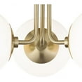 thumbnail image 4 of -Three Light Semi-Flush Mount in Style-24 inches Wide By 10.5 inches High-Aged Brass Finish Bailey Street Home 735-Bel-2692788, 4 of 10