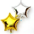 thumbnail image 3 of Globos de estrella Globos de papel de aluminio Globos de Mylar Globos de decoración de fiesta, Plata, 10 piezas 18 " Namotu HMYH476, 3 of 6