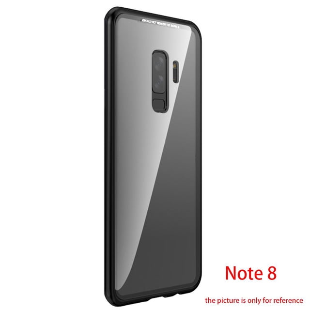 Cubierta de la caja del marco magnético para Samsung Galaxy S9 S9 Plus S8 S8 Plus S7 S7 Edge Note 8 Cubierta trasera de vidrio templado de la carcasa del teléfono Eigraketly DZ4058-35B