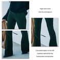 thumbnail image 4 of Pantalones Ajustados Para Mujer, Pantalones Acampanados Con Cremallera Oculta, Color Puro Elegante A La Moda Para El Invierno ANGGREK  Otros, 4 of 6