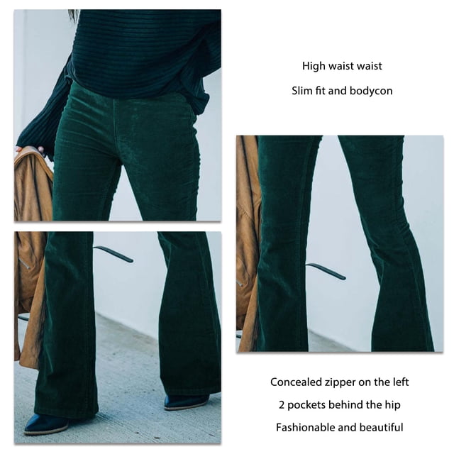 Pantalones De Mujer, Color Puro, Con Cremallera Oculta, Pantalones Ajustados Para Mujer, 2 Bolsillos, Elegantes Para El Invierno ANGGREK Otros