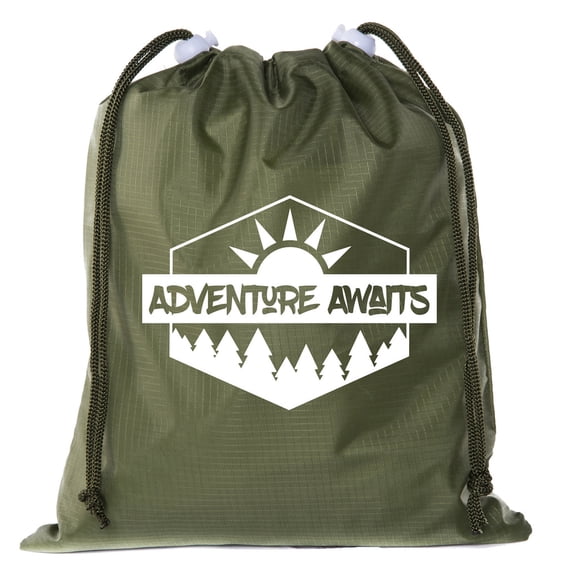 Mato & Hash Camping Mini Drawstring Backpack for Birthday Parties and Summer Camp