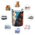 thumbnail image 4 of Sikiie Colorful Cloud Shepherd Dog Print Round Dirty Clothes Basket, Waterproof Standing Foldable Storage Basket, for Laundry Room, Bedroom, Bathroom Storage-Small, 4 of 6