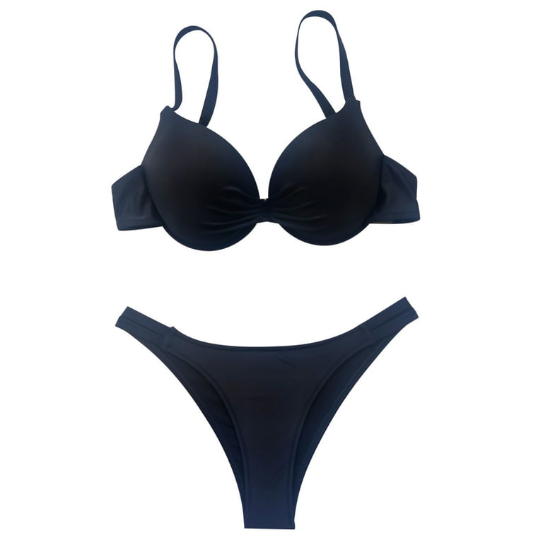 Women's Plus Size Bikini Set Push Up Bra Pads Halter Lace Up Swimsuit Black  V Neck Bathing Suit Swimwear (as1, Alpha, 3X_l, Regular, Regular, Blue) at   Women's Clothing store