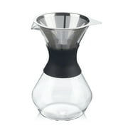 Borosilicate glass Coffee Maker 1000ml Black rubber grip
