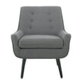 thumbnail image 3 of Linon Trelis Upholstered Tufted Accent Chair with Black Wood Legs in Gray Fabric, 3 of 11