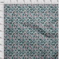 thumbnail image 4 of oneOone Cotton Cambric Turquoise Green Fabric Abstract Geometric With Texture Craft Projects Decor Fabric Printed By The Yard 56 Inch Wide, 4 of 4