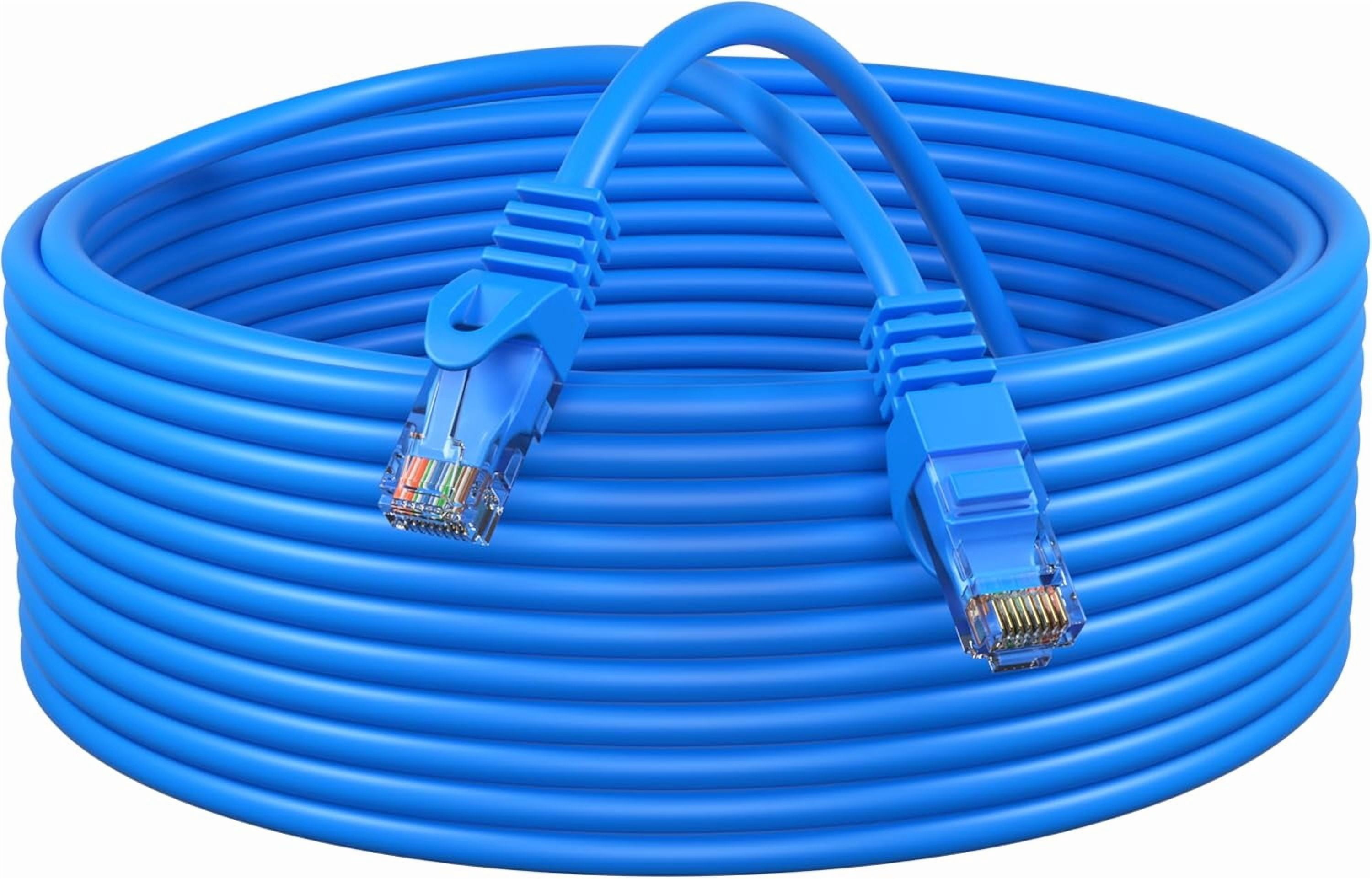 Cat5 200FT Network Ethernet Patch Cable, 350Mhz Internet Wire, For Router, Modem, PC, Laptop, TVs, Printer Cord, Consoles, Copper-Clad Aluminum, Blue, Cables Direct Online