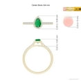 thumbnail image 6 of ANGARA Natural Pear-Shaped Emerald Halo Engagement Ring in 14K Yellow Gold for Women (Size-6x4mm) | May Birthstone, Birthday, Anniversary, Jewelry Gift for Women | Natural Emerald Ring, 6 of 11