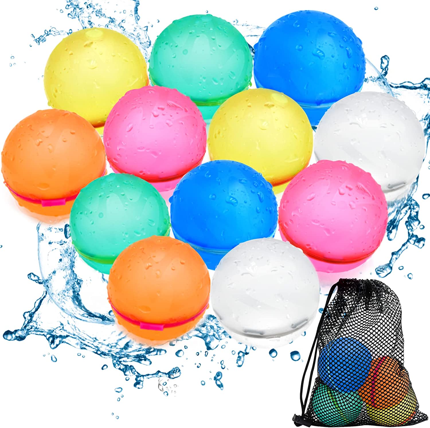 SOPPYCID Reusable Water Bomb Balloons, LatexFree Silicone Water Ball
