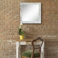 thumbnail image 2 of Stonebriar 20" x 20" Off-White Modern Square Wood Chevron Wall Mirror, 2 of 7