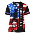thumbnail image 3 of 2026 Soccer Cup Graphic Jersey for Men, Short Sleeve Crew Neck Tee with Player Silhouette & Watercolor Flag for Streetwear & Fan Gathering Blue 16, 3 of 7