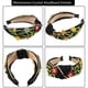 thumbnail image 3 of Diademas con nudo turbante, diadema de diamantes Vintage hecha a mano con cuentas, aros para el cabello con flores, diadema con purpurina a la moda, 3 of 5