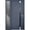 Deep Gray, variant on Front Exterior Prehung Steel Door / Cynex 6777 Grey / Top Exterior Window / Stainless Inserts Single Modern Painted-W32" x H80+16"-Left-hand Inswing