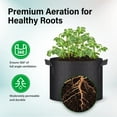 thumbnail image 4 of YSSOA 10-Pack 10 Gallon Grow Bags, Tomoato Plant Pots with Handles, Heavy Duty Nonwoven Fabric Gardening Planter for Vegetable, Fruits and Flowers, Black, 4 of 7