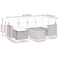 thumbnail image 2 of vidaXL 7 Piece Garden Sofa Set with Cushions Black Poly Rattan, 2 of 5