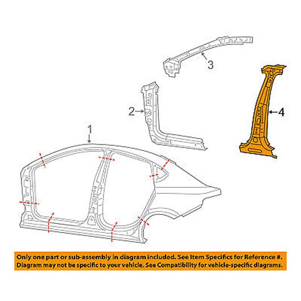 Pillars, Rocker FloorCenter Pillar Reinforcement Right 68081186AD