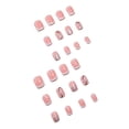 thumbnail image 2 of Presiona las uñas KSTBJN con punta francesa blanca y líneas de corazón x24, 2 of 6