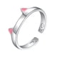 thumbnail image 1 of Ajustable Amantes Joyería Anillo de Plata Mascota S925 Gato Mascota Animal Abierto, 1 of 3