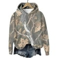 thumbnail image 3 of Womens Camo Hoodies Oversized Maple Leaf Fleece Pullover Sweatshirts Long Sleeve Unisex Mens Shirts Tops, 3XL Camouflage, 3 of 7