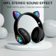 thumbnail image 4 of KERHAND Auriculares Bluetooth con cancelación de ruido para niños, auriculares plegables para gato con oreja con luz LED, auriculares con oreja de gato para niños pequeños con micrófono/tarjeta TF, au, 4 of 5