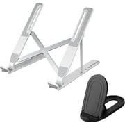 Laptop Stand,Portable Foldable Laptop Holder Riser for Desk+Cell Phone Stand，8 Angles Levels Height Adjustable