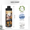 thumbnail image 3 of Pofeuu Elegant Cute Panda Sunflower Print 18oz Sports Insulated Kettle Stainless Steel Vacuum Water Bottle Leakproof Sport Flask, 3 of 7