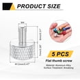 thumbnail image 2 of 5 Pcs M4x8mm Flat Head Knurled Thumb Screws for Graphics Card, Silver, 2 of 6